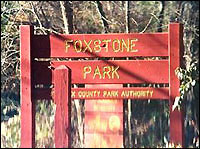 Foxstone Park entrance, dropsite (Associated Press) 